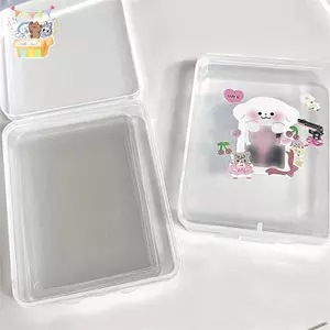 Hộp lưu trữ bằng nhựa trong suốt Photocards Hộp lưu trữ thẻ nhỏ Hộp sắp xếp ELWW