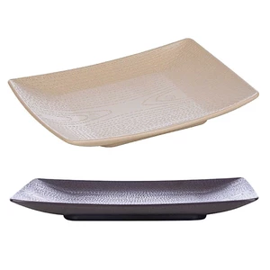 Đĩa chữ nhật vân gỗ nhựa VIỆT NHẬT giả gốm sứ 1183-1182-1181-1180 dùng cho hàng quán, gia đình, nhà hàng, AMIZIN