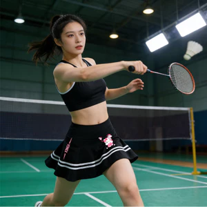 Váy ngắn thể thao nữ YONEX mát mẻ và mỏng với in 3D mở rộng và rộng, váy ôm hông chữ A nhanh khô và thoáng khí kèm quần an toàn, váy tập yoga chạy bộ thể dục