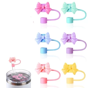 Nơ Dễ Thương Ống Hút Cắm Ống Hút Chống Bụi Cắm Màu 10 Mm Ống Hút Trang Trí Nắp Chống Rò Rỉ L31Z