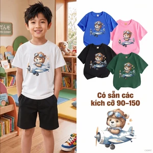 Áo thun bé trai lớn Năng động Mặc hằng ngày bé từ 2-12 tuổi