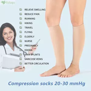YOLOGO Bê Nén Tay, 2 Cấp Áp Lực 20-30mmHg Bê Nén Tất, Nhẹ Thoáng Khí Y Tá Tất Nam Nữ