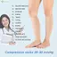 YOLOGO Bê Nén Tay, 2 Cấp Áp Lực 20-30mmHg Bê Nén Tất, Nhẹ Thoáng Khí Y Tá Tất Nam Nữ