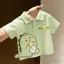 Mùa hè Phong cách mới (90-140) Áo sơ mi polo khủng long ba chiều dễ thương thời trang