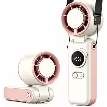 Quạt đá Turbo cầm tay cầm tay, có quạt Mini 3 trong 1 làm mát bán dẫn-6000mAh có thể sạc lại (Tay / Cổ / Bàn), 199 tốc độ cao / 26550 vòng / phút, Màn hình LED Quạt yên tĩnh cho du lịch, bãi biển, Hồ