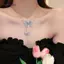 AqToCna Thời Trang Tuyn Bướm Nelace Kim Cương Giả Ngọc Trai Quyến Rũ sel Dây Xích Nelace Vintage Đảng Trang Sức Nữ Cô Gái Quà Tặng AqToCna