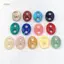 PNPIA- 10 Cái 24x17mm Nhiều Màu Sắc Acrylic Hình Học Hạt DIY Nelace Vòng Tay Túi May Phụ Kiện Khóa Chất Liệu