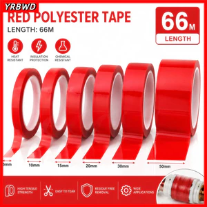 Băng mã hóa YRBWD, Băng đánh dấu chiều rộng 66 mét 3 / 5 / 8 / 10mm, Băng Mylar màu đỏ