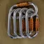 Leo núi trên không An toàn làm việc Carabiner 30KN Căng thẳng Loại O Khóa chính Khóa chuyên nghiệp Nhẹ Bền