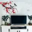 Mực Phong Cách Trung Hoa Nhật Bản Hoa Anh Đào Treo Tường Cho Phòng Khách Decal Trang Trí Nhà Cửa VN
