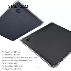 STABFOAM e-Reader, Vỏ bảo vệ chống sốc trong suốt, Vỏ sau túi khí TPU mềm chuyên nghiệp cho Kobo Libra2 / H2OClara2E / Elipsa2E / Sage / Nia / Clara HD