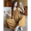 Phụ Nữ Ren Viền Không Tay Loungewear Bộ Phong Cách Tối Giản Rời Để Thư Giãn Trong Nhà Và Thường Ngày Ngoài Trời Mặc Hàng Ngày Vào Mùa Hè