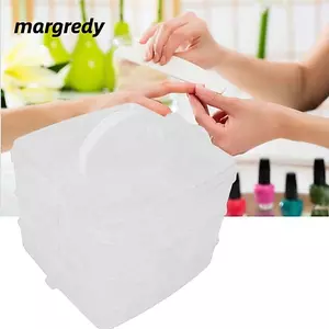 Hộp lưu trữ nghệ thuật làm móng tay có thể tháo rời MARGREDY, cấu trúc ba tầng có thể tháo rời Thiết kế ngăn nhiều lưới Thiết kế trang sức 3 lớp, di động với thiết kế cầm tay