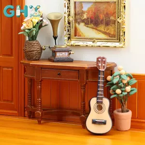 GHX 1: 12 Nhà Búp Bê Thu Nhỏ Retro Nửa Mặt Bàn Bên Cạnh Nội Thất Mô Hình Nhà Trang Trí Đồ Chơi Nhà Búp Bê Phụ Kiện VN