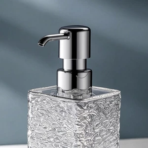 Máy phân phối với máy bơm Chrome Chai bơm bọt trong suốt Hộp đựng xà phòng tạo bọt Hộp đựng chắc chắn Di động cho phòng tắm, Vanity