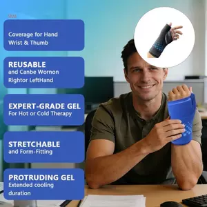 Shas Ergonomic Gel Ice Pack để hỗ trợ cổ tay cái Nẹp hỗ trợ ngón tay cái cho người dùng máy tính và vận động viên