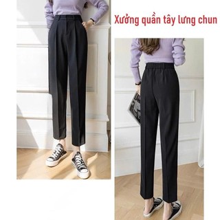 Quần tây lưng thun nữ - Xưởng quần tây nữ 3A, Quần baggy lưng chun