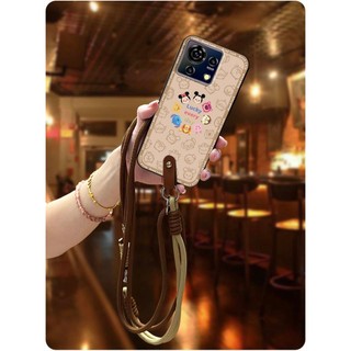 Ốp Lưng Thiết Kế Thời Trang Ốp lưng ZTE Blade V50 Vita Chống Bụi Bẩn Silicon Đeo Ngang Bảo Vệ Dây TPU Hoạt Hình Chống Bụi Chống Sốc Chống Thấm Nước Vòng Cổ Dễ Thương Hình Ngang