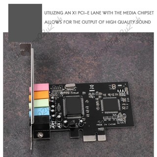 Card âm thanh PCIe 5.1, Card âm thanh 3D vòm PCI Express cho PC có hiệu suất âm thanh trực tiếp cao & Giá đỡ cấu hình thấp