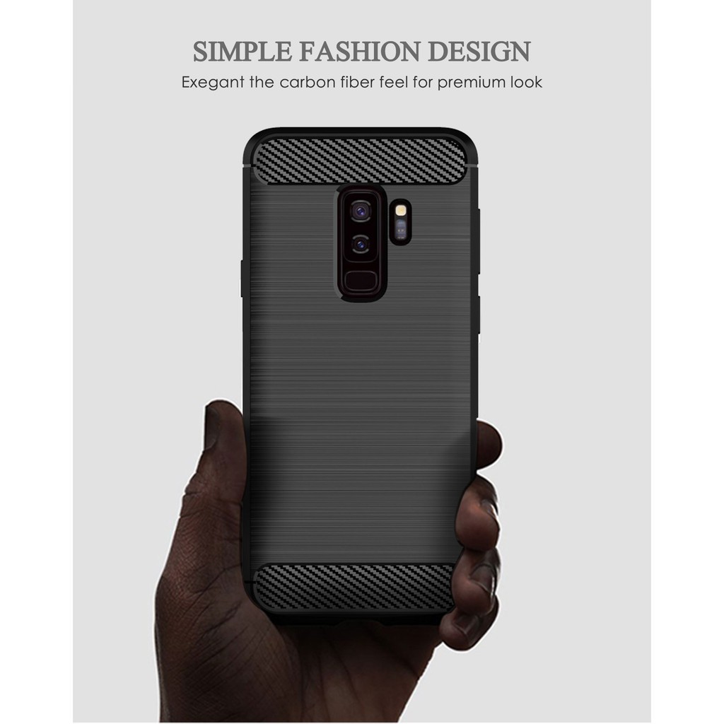 Ốp điện thoại TPU dễ thương Samsung Galaxy S9 Plus Armor Fiber Carbon Soft Silicone Ốp điện thoại Samsung S9Plus