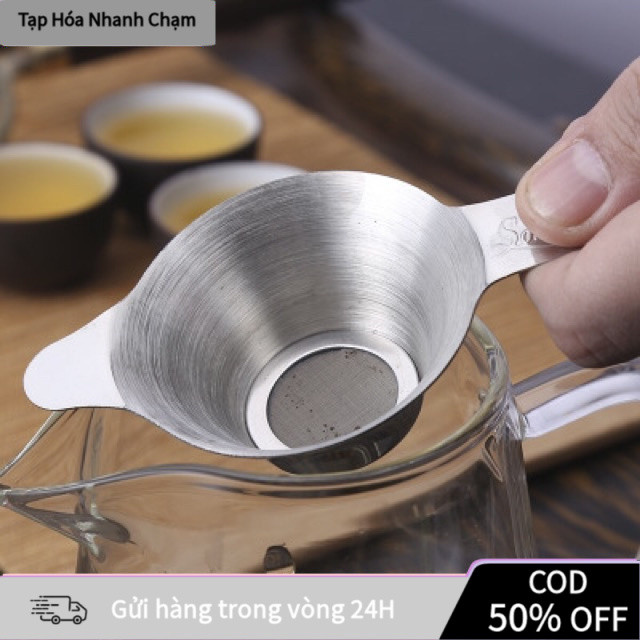 [COD] Lược Lọc Trà Inox Dạng Phễu – Lưới Thép Siêu Bền 100%, Dụng Cụ Pha Trà Gia Đình, Quán Trà, Bàn Trà