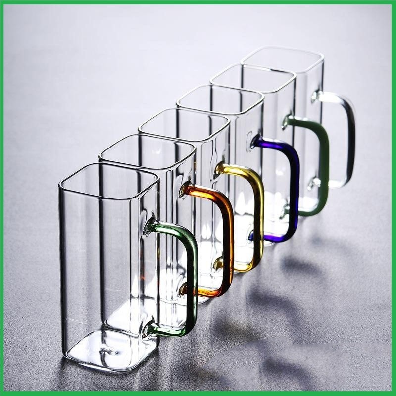 Ly Cốc Thủy Tinh Hình Trụ Dùng Uống Trà, Nước Pha Các Loại Đồ Uống Dung Tích 300 ml, 600 ml