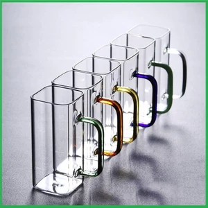 Ly Cốc Thủy Tinh Hình Trụ Dùng Uống Trà, Nước Pha Các Loại Đồ Uống Dung Tích 300 ml, 600 ml
