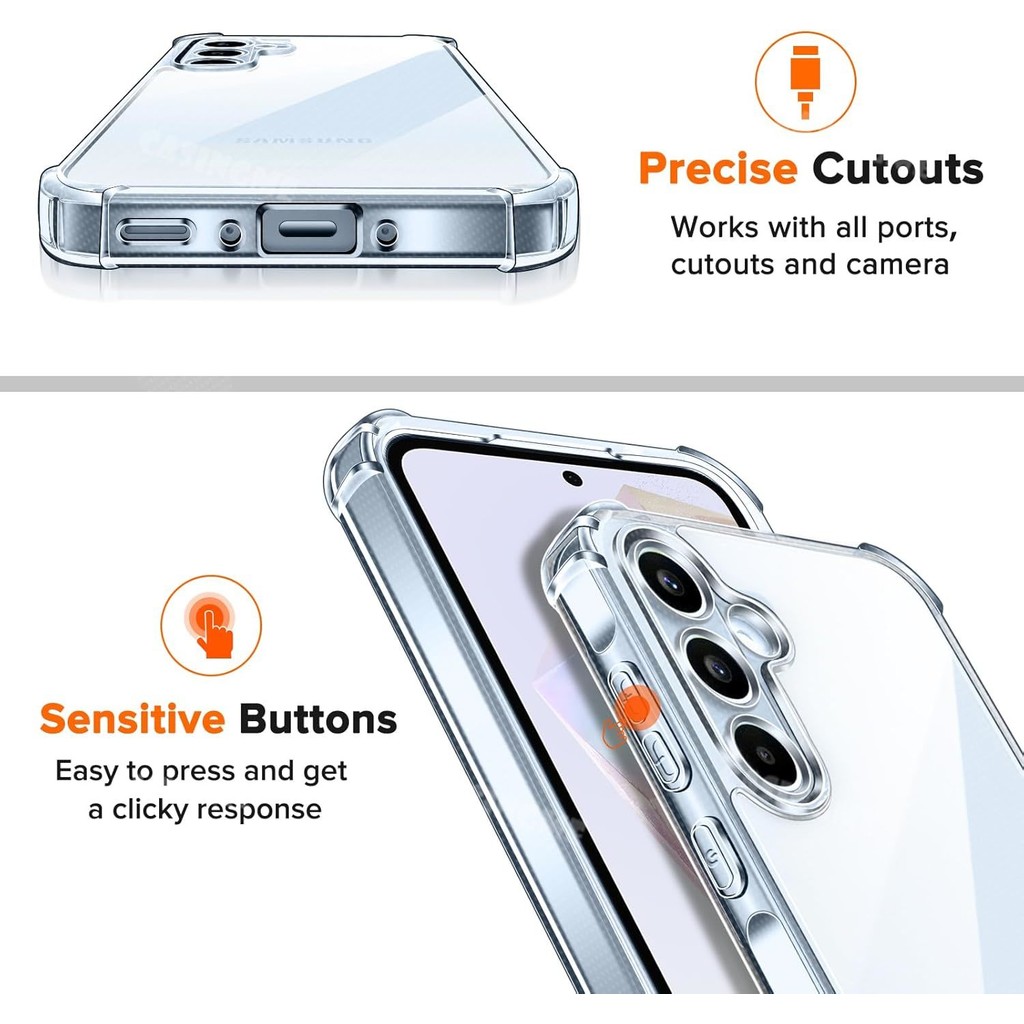 Ốp lưng TPU chống sốc cho Samsung S25 FE 2025 Four-Corners Túi khí trong suốt Vỏ điện thoại cho Samsung Galaxy S25 S24 FE S 25 25S S25FE S25 Plus + Ultra 4G 5G 2025 Ốp lưng silicon chống sốc