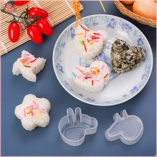 Hộp N & X Trong Suốt Khuôn Sushi Tam Giác Máy Làm Sushi Onigiri Khuôn Cơm Thực Phẩm Báo Chí Bộ Sushi Nhà Bếp Bento Accessorie.