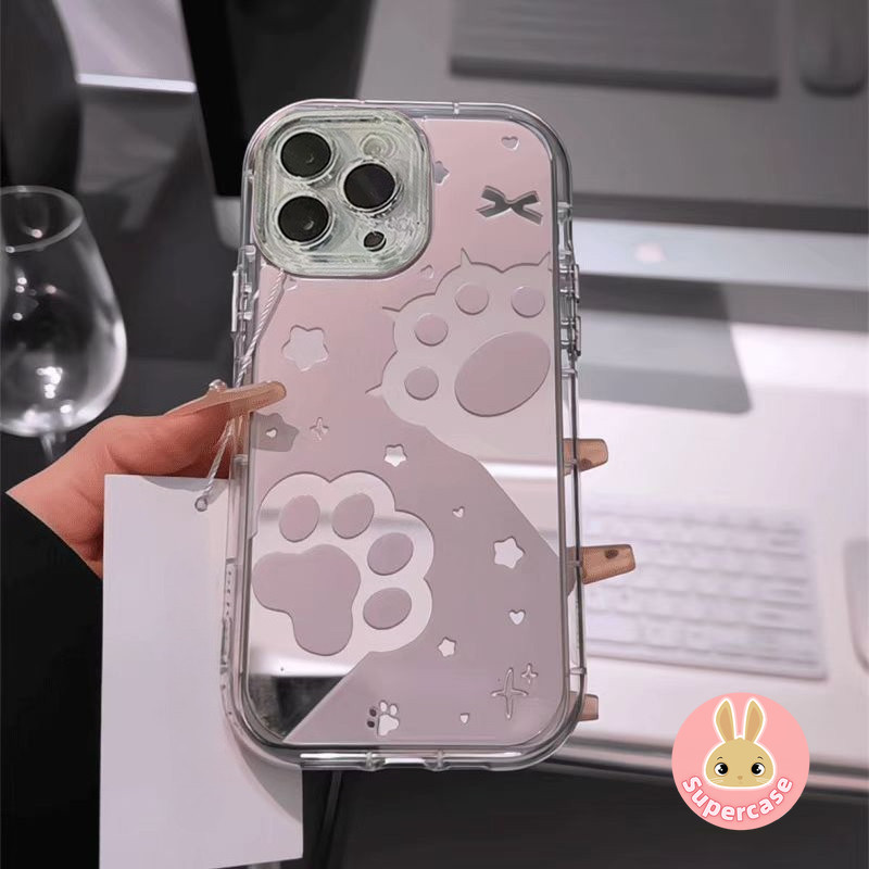 Ốp điện thoại rỗng họa tiết móng vuốt mèo dễ thương cho OnePlus 15 13 13T 12 11R 10R ACE 6 5 3 2 2V Nord CE4 CE3 CE2 Lite N300 N30 SE 3 5G 4G Vỏ gương mềm chống sốc trong suốt