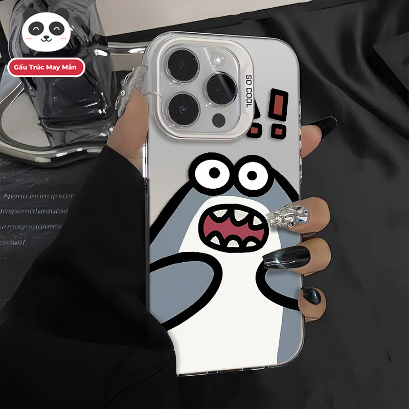 Ốp Lưng iPhone Hình Cá Mập Con Đáng Yêu - Tương Thích 16/15/14/13/12/11 Pro Max, XS Max, X