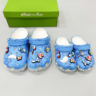 Dép sục dinas classic xì trum trẻ em và người lớn, sục xì trum unisex cao cấp tặng kèm charm jibbitz trang trí