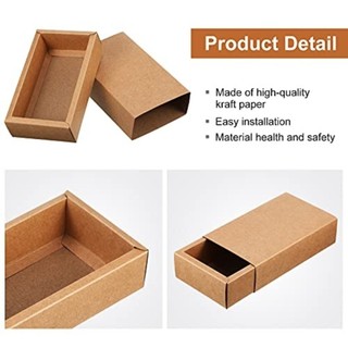 Hộp giấy kraft JKDESIGN kiểu ngăn kéo mini, thân thiện môi trường, có thể tái chế, dùng làm hộp quà hoặc đựng kẹo