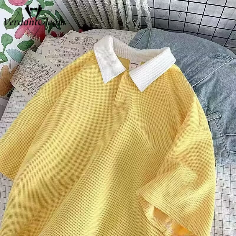 Áo Polo Unisex Thun Tay Ngắn Cho Mùa Hè 2025, Phong Cách Đại Học