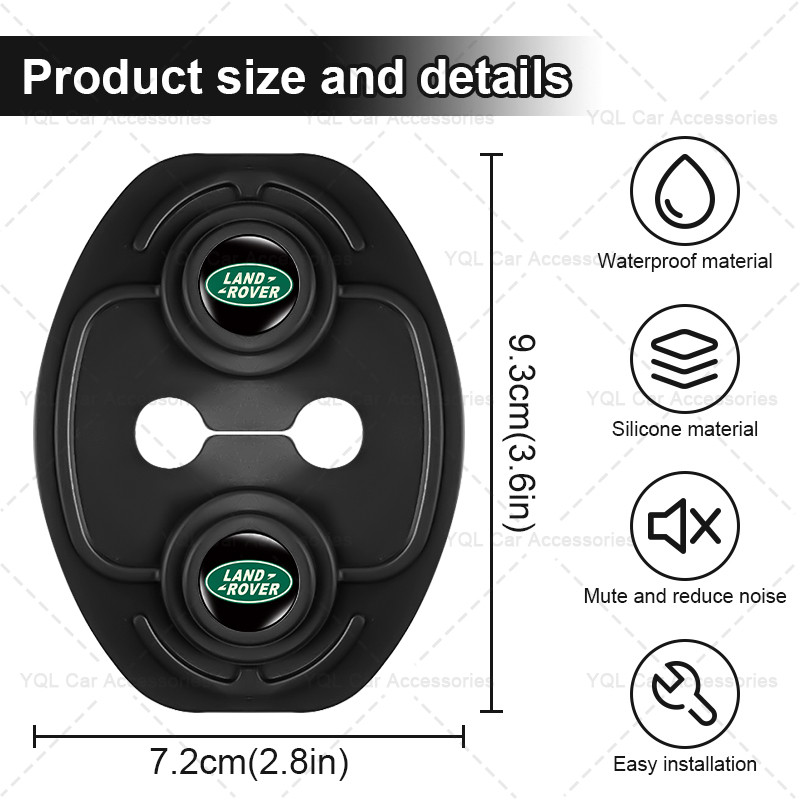 Cửa Chống Sốc Vỏ Bảo Vệ Khóa Cửa Ô Tô Silicon Chống Bụi Miếng Lót Cho Land Rover Range Rover Evoque Velar Freelander Defender Discovery