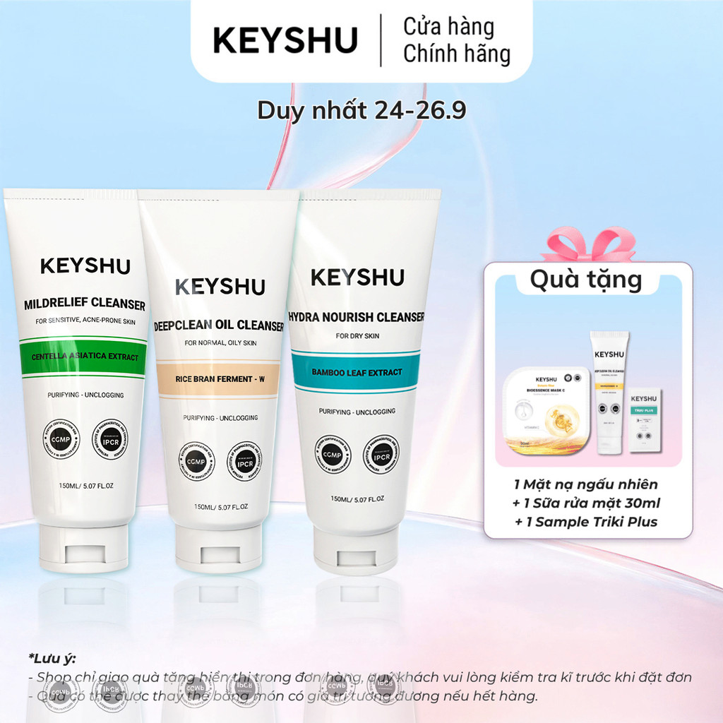 Sữa Rửa Mặt KEYSHU Làm Sạch Dịu Nhẹ Dành Cho Mọi Loại Da 150ml | Shopee ...