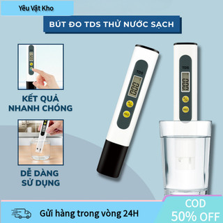 Bút Thử Nước Sạch TDS Chính Xác, Giới Hạn Đo 0-9990 PPM, Chất Liệu Nhựa Và Kim Loại, Ứng Dụng Rộng Rãi Trong Thủy Sản Và