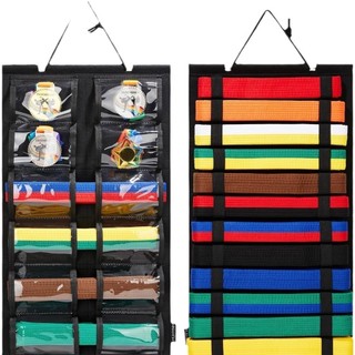[Còn hàng] Đế trưng bày đai Karate NOOKSTORY, Túi treo nỉ Đế trưng bày đai Taekwondo nhẹ, di động có thanh treo huy chương Quà tặng