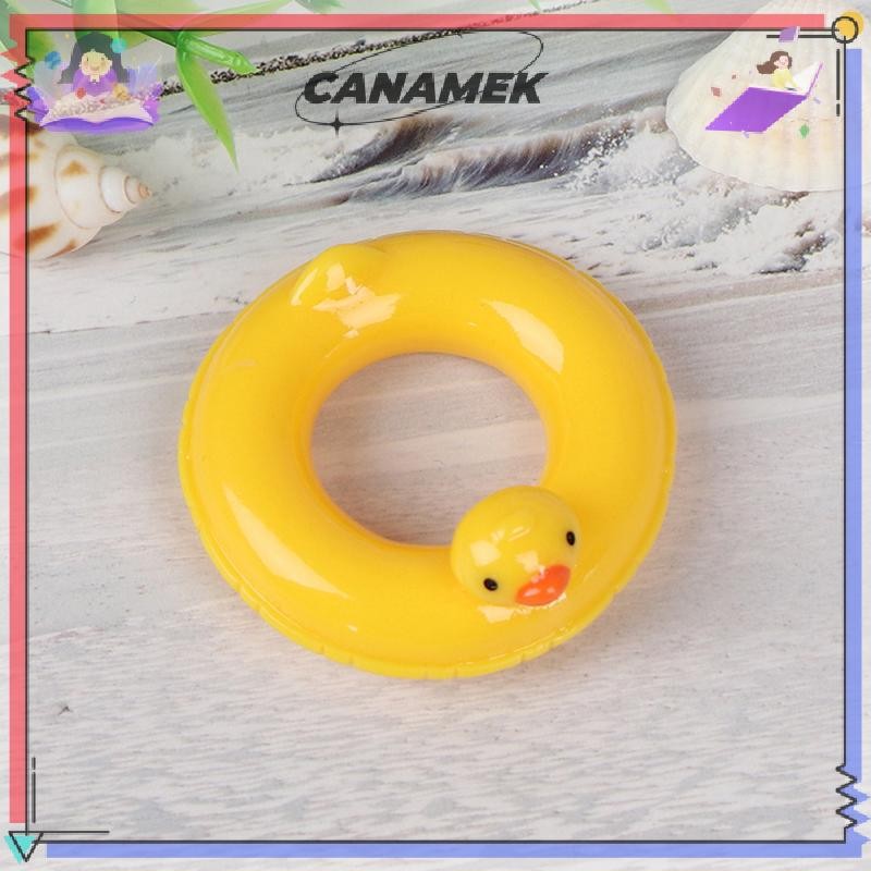 CANAMEK 1: 6 1: 12 Nhà búp bê thu nhỏ vịt vàng cuộc sống vòng bơi cho búp bê trang trí nhà búp bê CSF