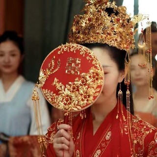 Phong Cách Cổ Nhóm Quạt Cô Dâu Cưới Xiuhe Đám Cưới Trung Quốc Xiuhe Quần Áo Xi Fan Bó Hoa Tự Làm Hoàn Thành Quạt 25.9.28