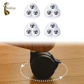4x Dính Bánh Xe Ròng Rọc Con Lăn Bánh Tắt Tiếng Đồ Nội Thất Thanh Trượt 360