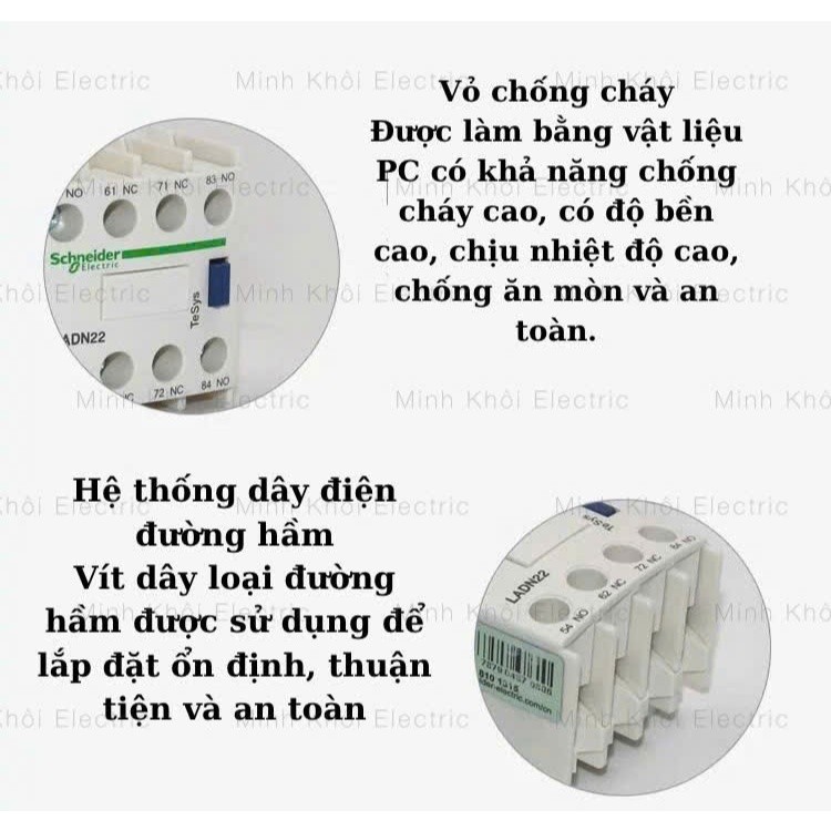Tiếp điểm phụ Schneider LADN11, LADN22,phụ kiện contactor,module tiếp điểm schneider, ladn schneider, tiếp điểm phụ 1no1