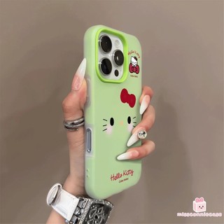 Ốp Lưng Cho Iphone 7Plus 15 13 11 16 12 14 Pro Max XR XS X MAX 13 15 16 14 Plus Ngọt Ngào Đơn Giản Đáng Yêu Hello Kitty Màu Kẹo 2 Trong 1 Bìa Mềm