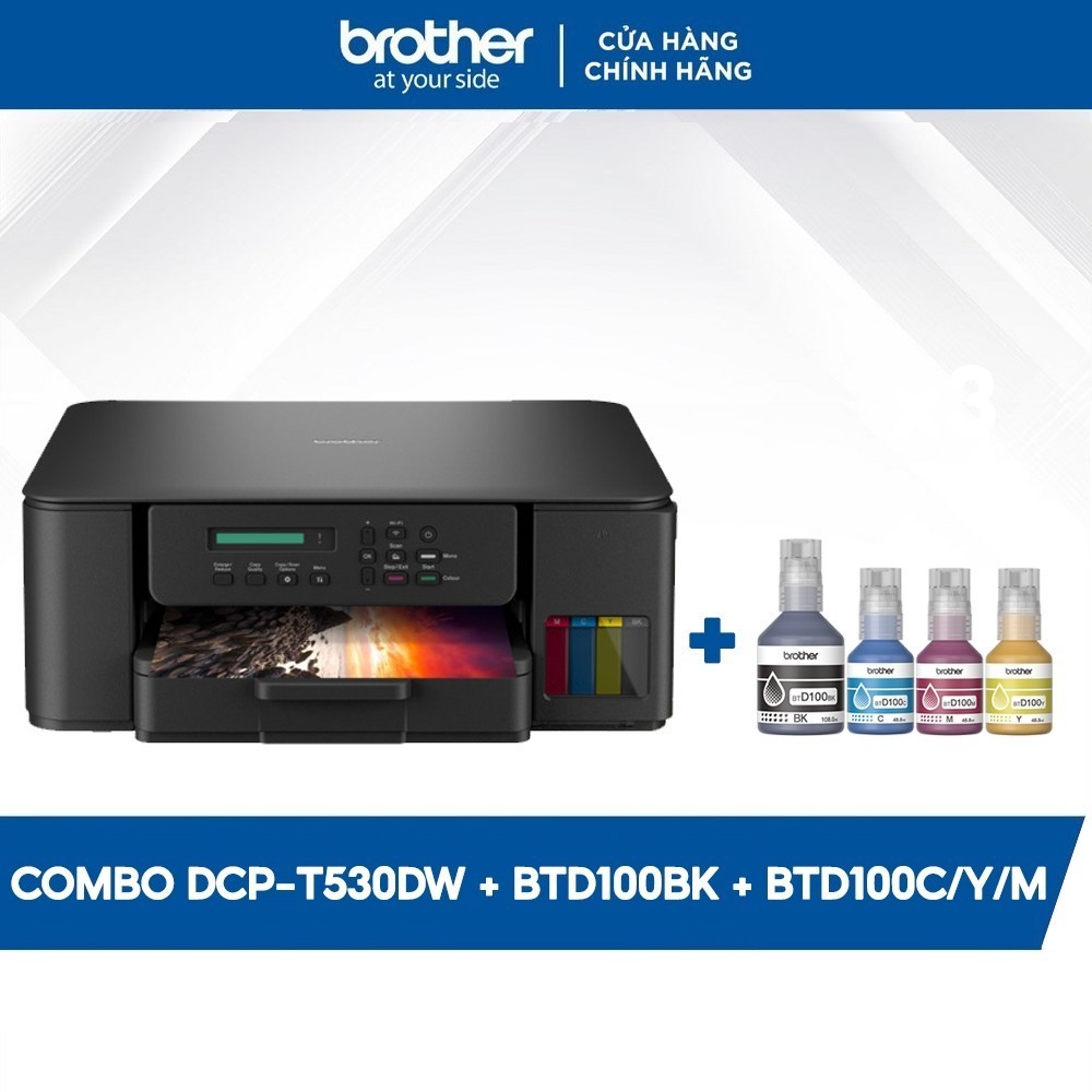 Máy in màu đa năng Brother DCP-T530DW (In/Scan/Copy) - In đảo mặt - Kết nối Wifi