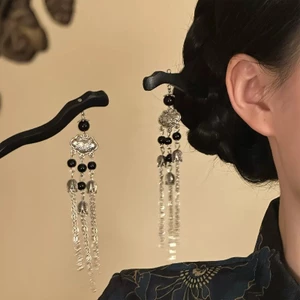 MAUROPOLI “Ruyi Shunsun” Kẹp tóc tua rua phong cách cổ điển tinh tế, phụ kiện đầu phong cách Trung Hoa hiện đại dành cho nữ