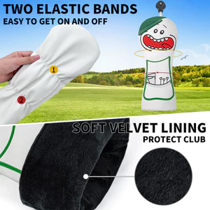 Câu Lạc Bộ Golf Vỏ Câu Lạc Bộ Bằng Gỗ Mũ Ngộ nghĩnh Thêu Thương Hiệu Mới Đầu Golf Bảo Vệ Nắp Bao Da