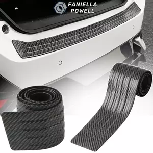 FANIELLAPOWELL cốp xe ô tô Dải bảo vệ cửa, Tấm bảo vệ Universal Fit Car Trunk Door Strip, Chất lượng cao 2 kích thước Carbon Black Sill Plate Tấm bảo vệ ô tô đa năng
