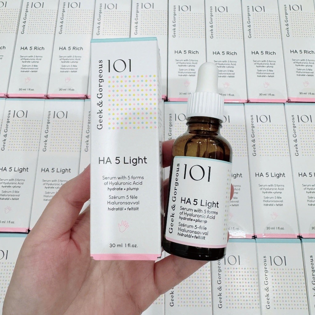 [HÀNG CÔNG TY] Serum HA 5 Geek & Gorgeous HA5 Light và HA5 Rich 30ml | Cấp Ẩm Phục Hồi Da