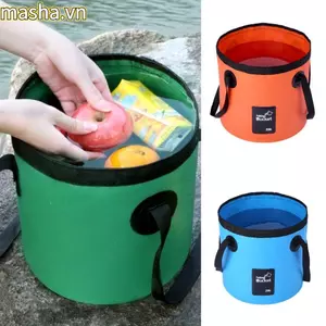 Xô đựng nước có thể gập lại 12L / 20L, Xô rửa xe đa chức năng có thể gập lại, Du lịch di động Làm dày đồ dùng gia dụng ngoài trời
