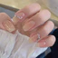Móng tay giả thang giữa bằng kim cương giả năm mới Móng tay có thể đeo dài vừa phải cao cấp